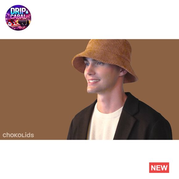 Corduroy Bucket Hat with Adjustable Strap, UPF 50+ Sun Protection